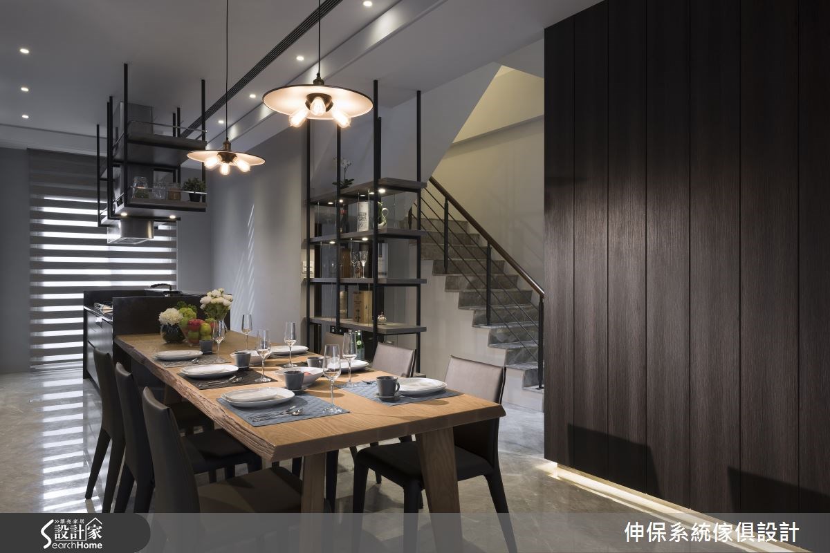 100坪預售屋＿混搭風餐廳樓梯案例圖片＿伸保系統傢俱設計＿伸保_01之6
