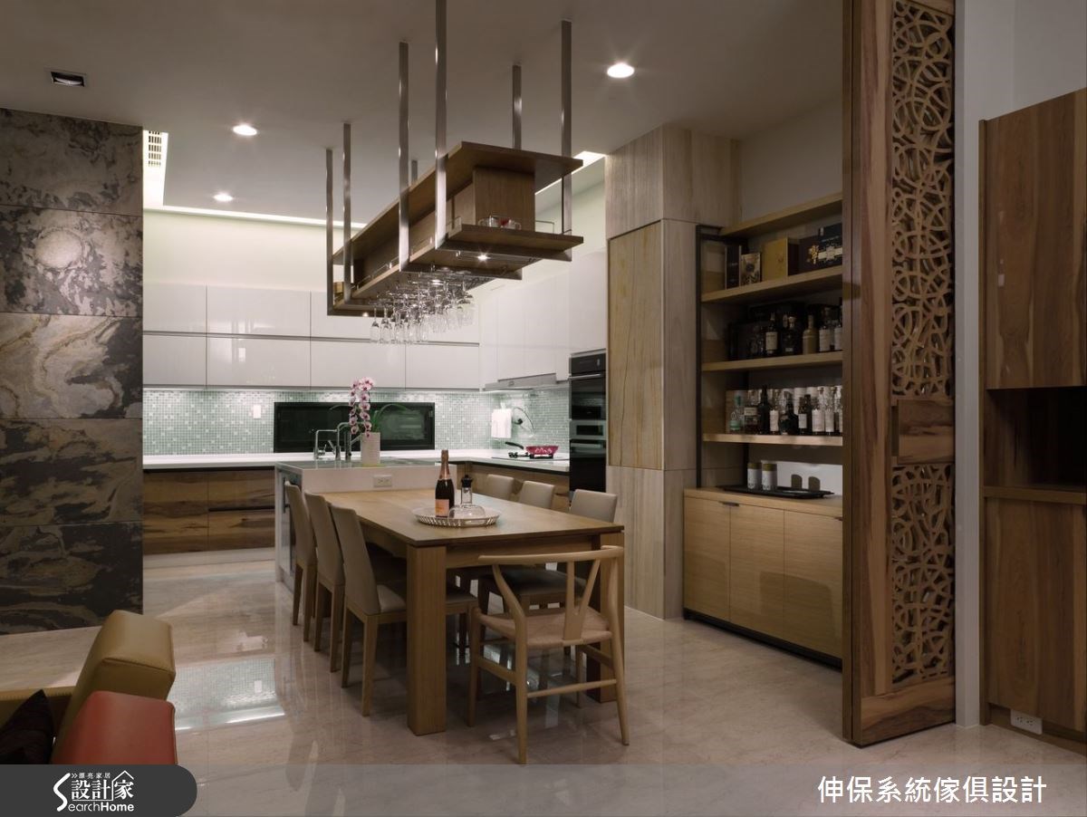 100坪新成屋(5年以下)＿混搭風餐廳廚房案例圖片＿伸保系統傢俱設計＿伸保_03之5