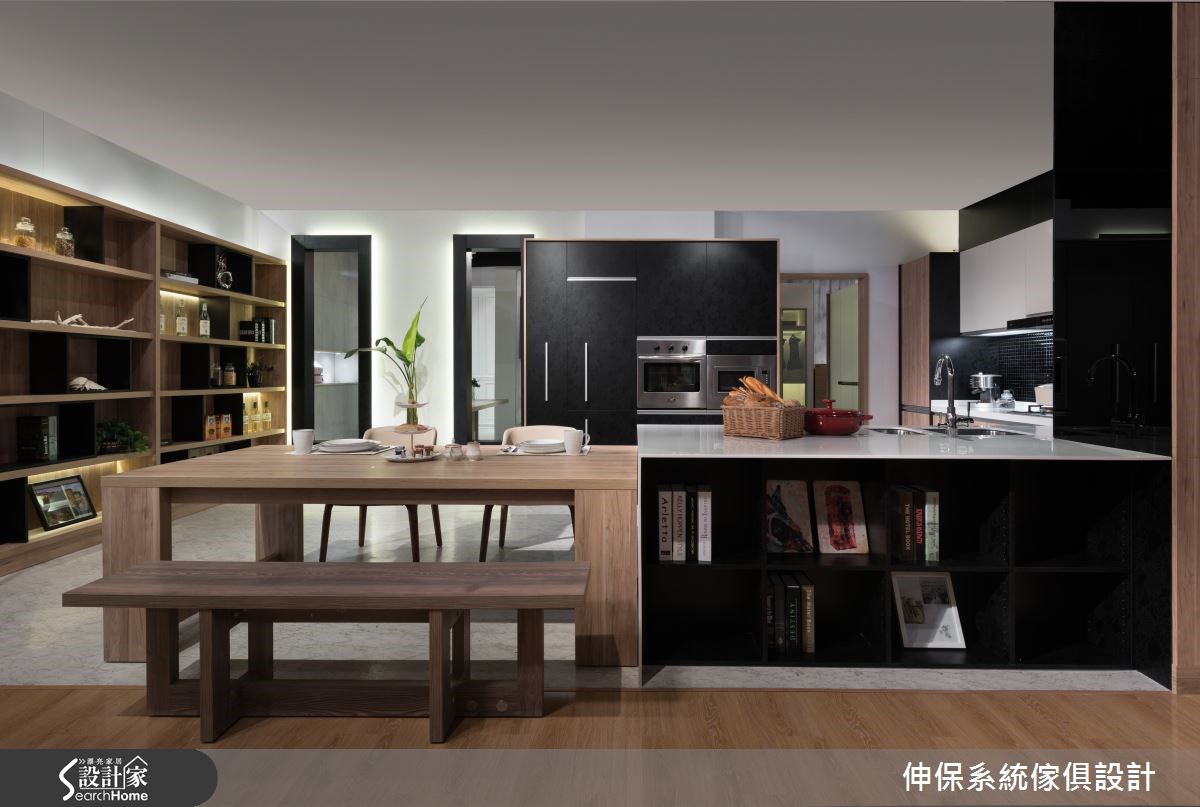60坪新成屋(5年以下)＿混搭風餐廳廚房案例圖片＿伸保系統傢俱設計＿伸保_04之9