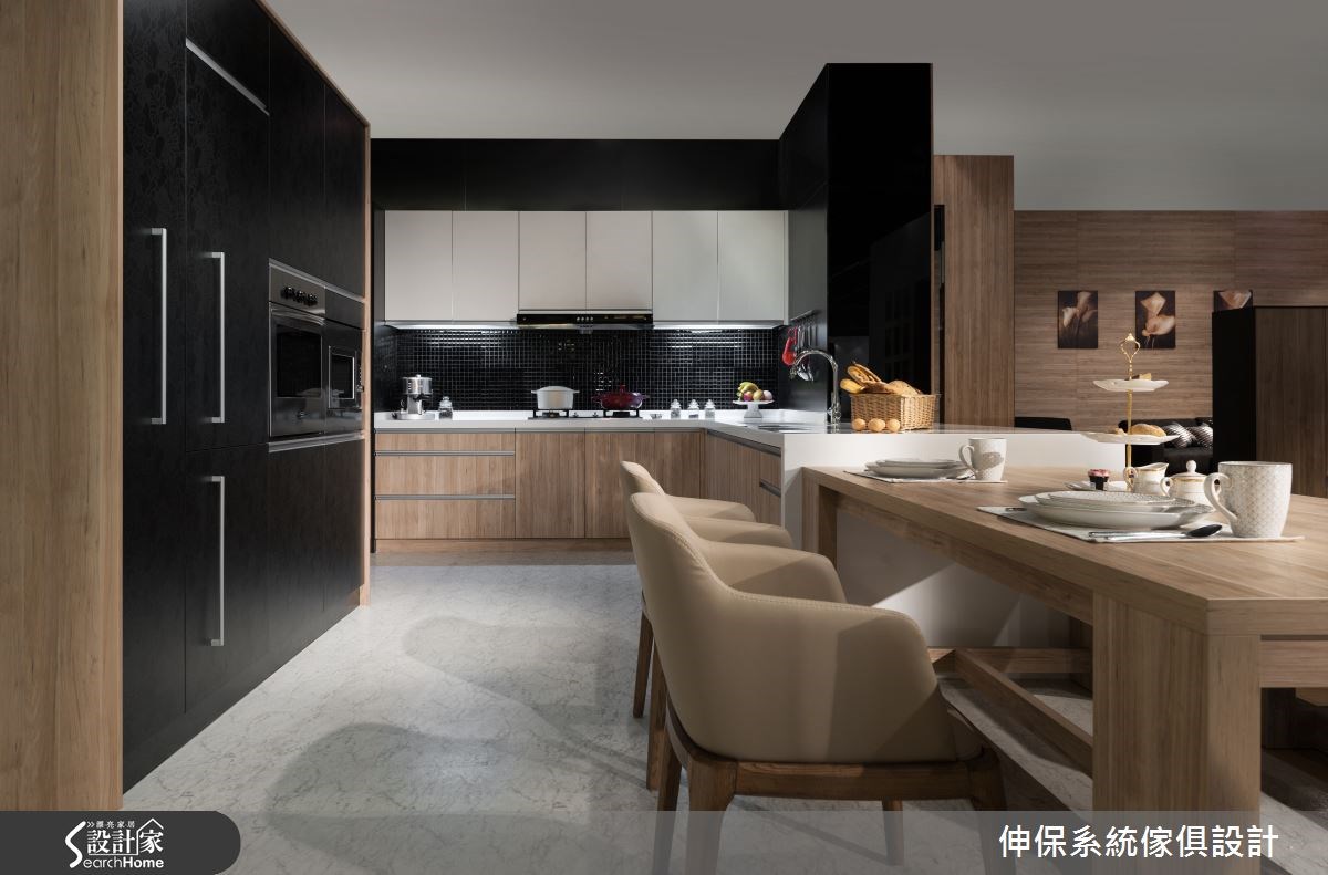 60坪新成屋(5年以下)＿混搭風餐廳廚房案例圖片＿伸保系統傢俱設計＿伸保_04之11
