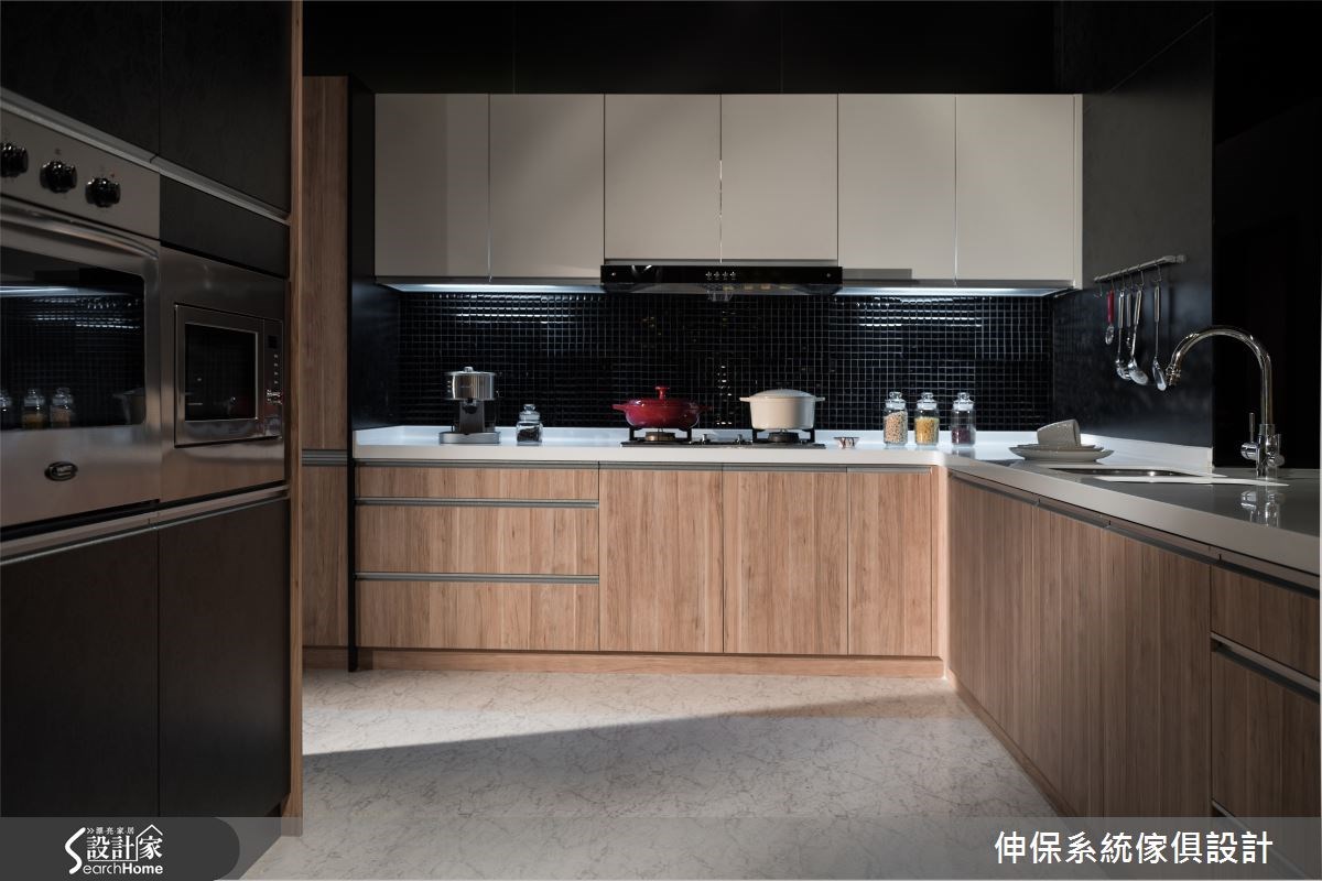 60坪新成屋(5年以下)＿混搭風廚房案例圖片＿伸保系統傢俱設計＿伸保_04之12