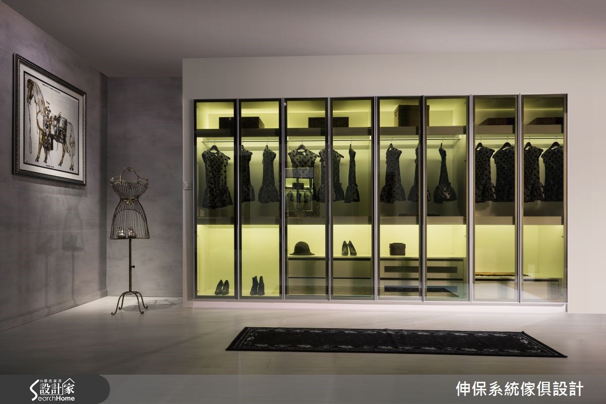 60坪新成屋(5年以下)＿混搭風更衣間案例圖片＿伸保系統傢俱設計＿伸保_04之14