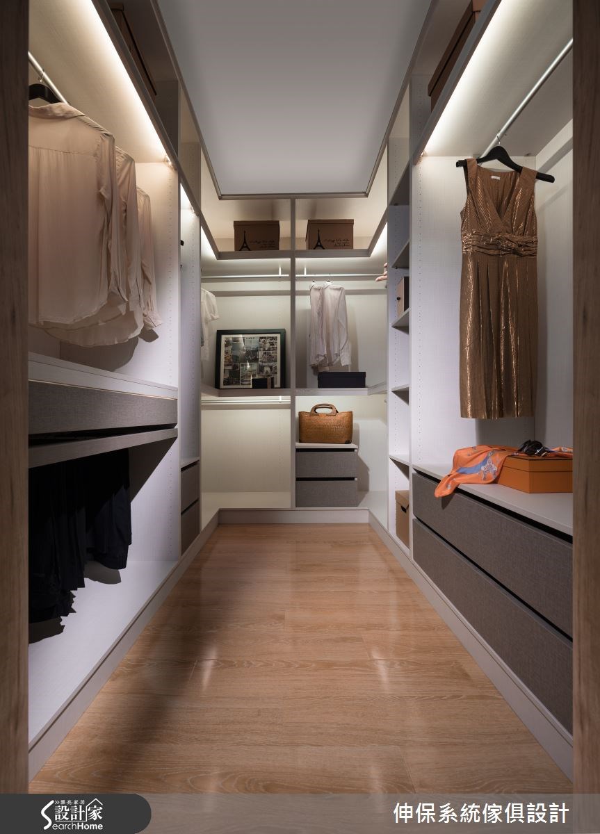 60坪新成屋(5年以下)＿混搭風更衣間案例圖片＿伸保系統傢俱設計＿伸保_04之17