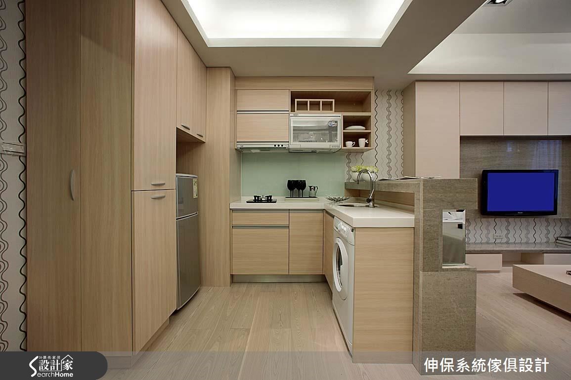 17坪預售屋＿北歐風客廳廚房案例圖片＿伸保系統傢俱設計＿伸保_05之1