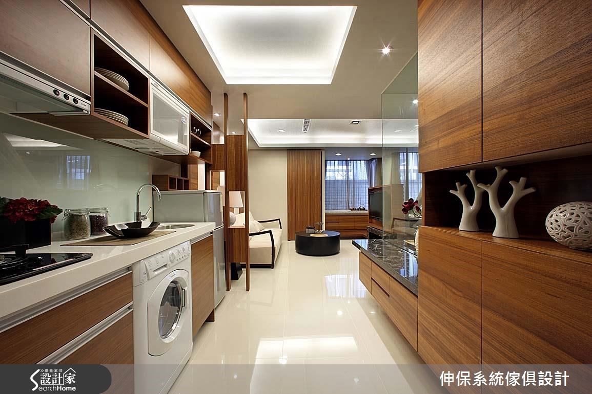 17坪預售屋＿休閒風客廳廚房案例圖片＿伸保系統傢俱設計＿伸保_06之1