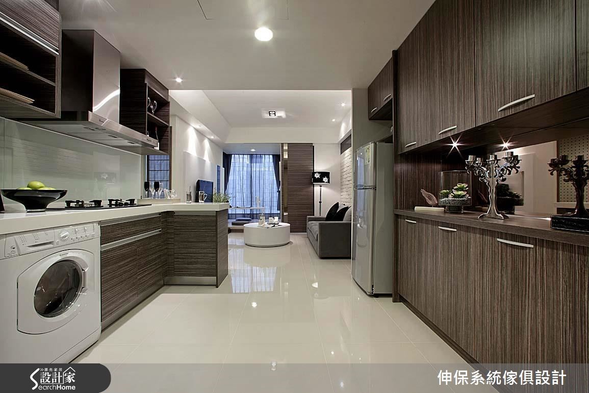 18坪預售屋＿混搭風客廳廚房案例圖片＿伸保系統傢俱設計＿伸保_07之1