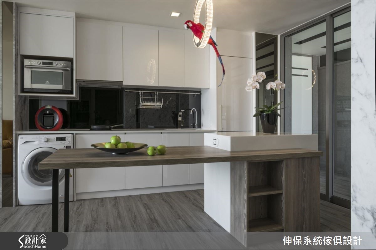 40坪新成屋(5年以下)＿混搭風廚房案例圖片＿伸保系統傢俱設計＿伸保_12之1