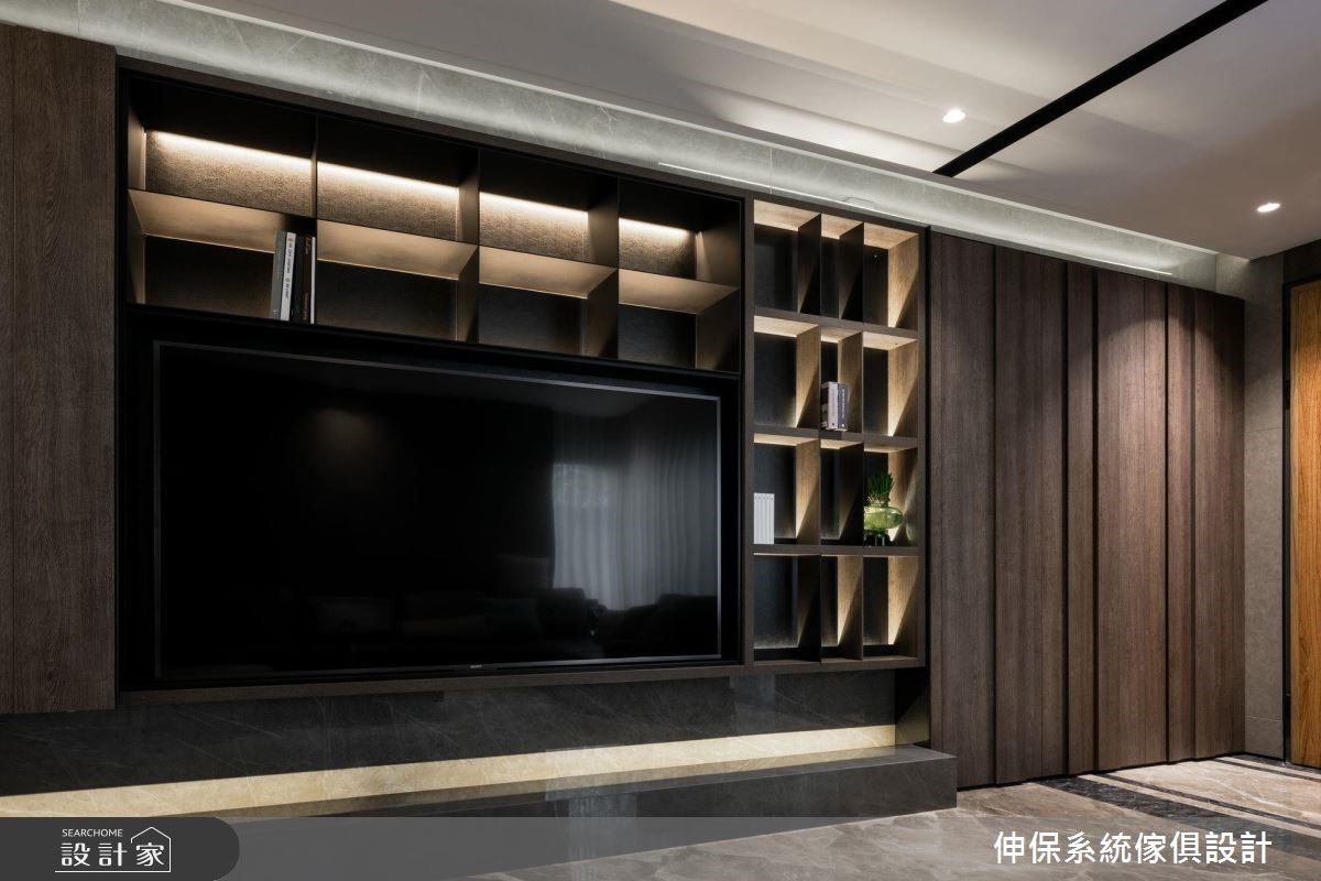 80坪新成屋(5年以下)＿現代風客廳案例圖片＿伸保系統傢俱設計＿伸保_22之2