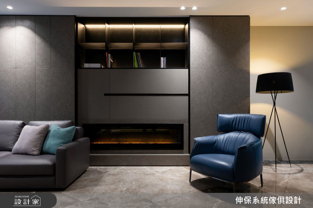 80坪新成屋(5年以下)＿現代風客廳案例圖片＿伸保系統傢俱設計＿伸保_22之5