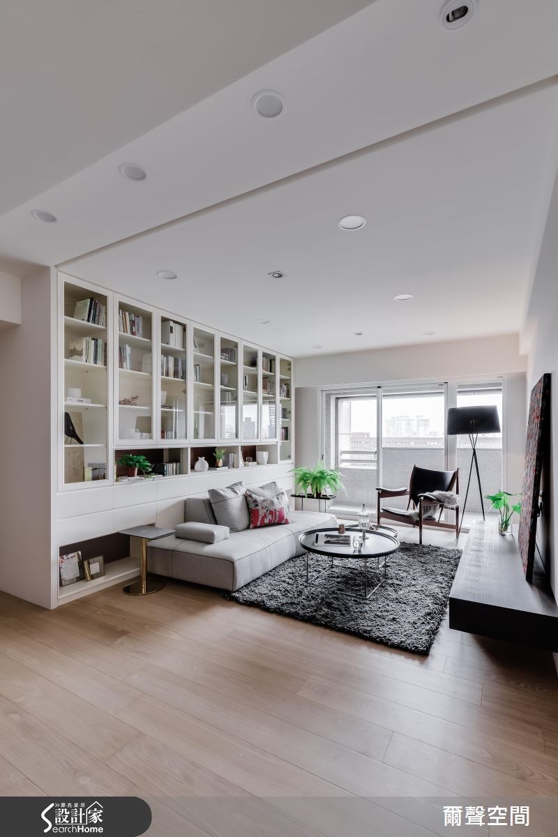 36坪中古屋(5~15年)＿現代風客廳案例圖片＿爾聲空間設計＿爾聲_W Residence 英倫居所之9