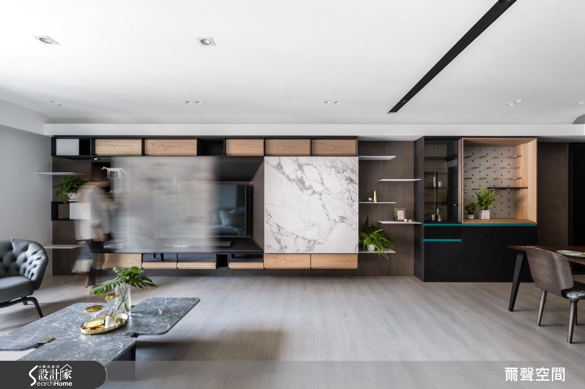 38坪新成屋(5年以下)＿現代風客廳案例圖片＿爾聲空間設計＿爾聲_Family Life Reimagined之7