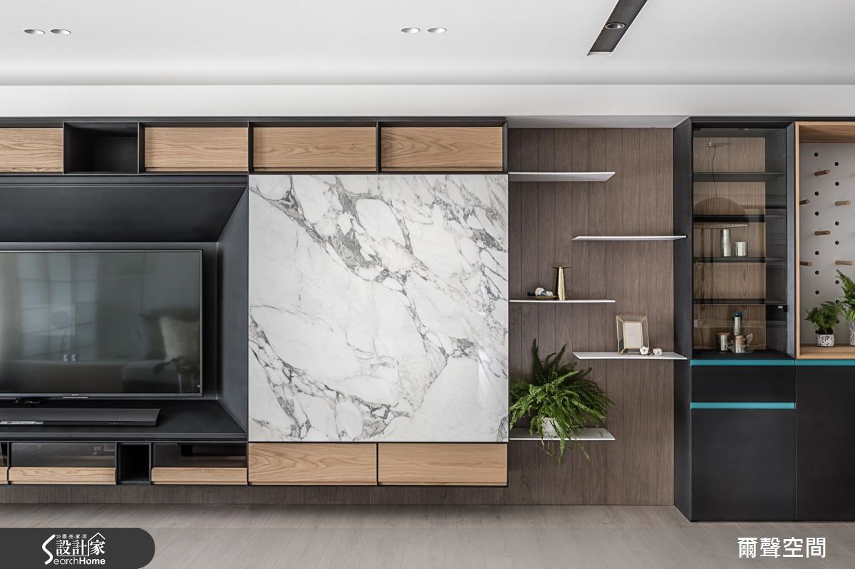 38坪新成屋(5年以下)＿現代風客廳案例圖片＿爾聲空間設計＿爾聲_Family Life Reimagined之10
