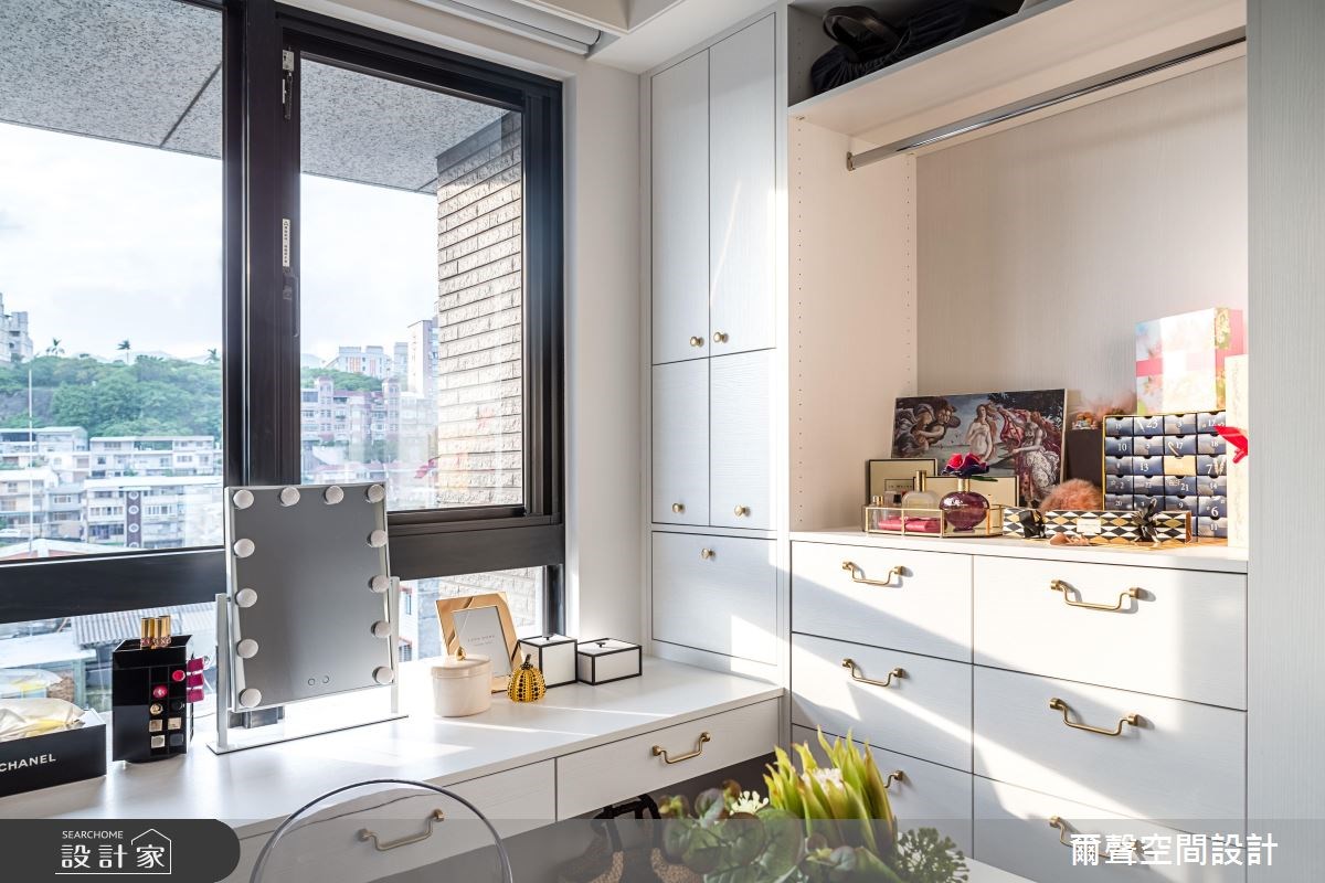 32坪新成屋(5年以下)＿混搭風臥室案例圖片＿爾聲空間設計＿爾聲_The Emerald Chic之14