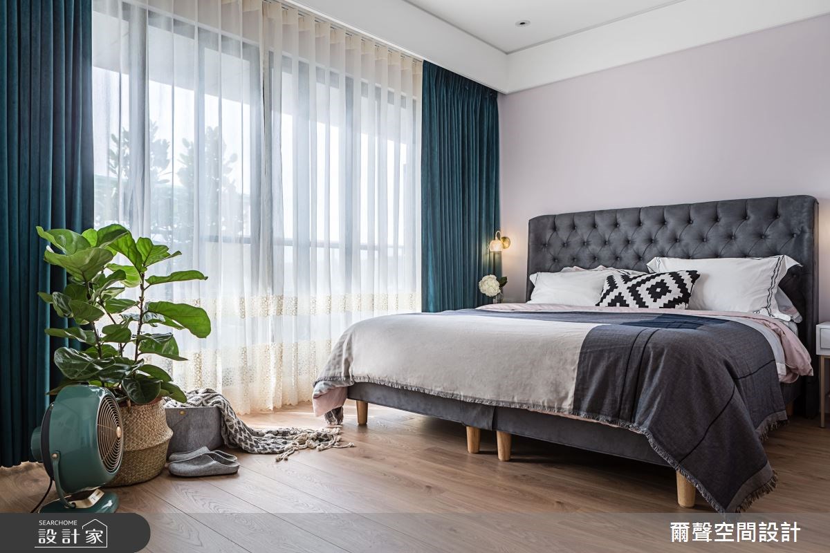 32坪新成屋(5年以下)＿混搭風臥室案例圖片＿爾聲空間設計＿爾聲_The Emerald Chic之17