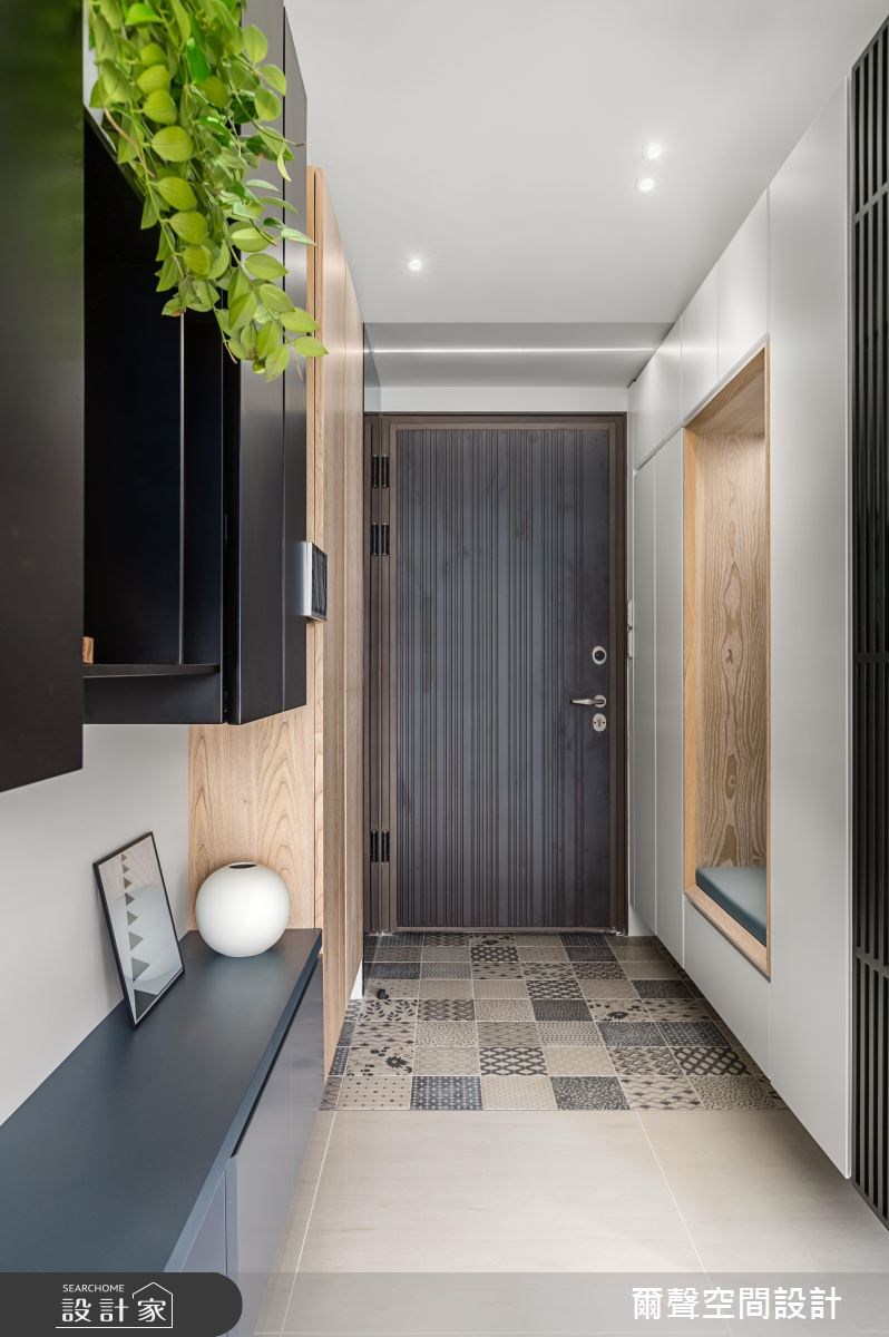 16坪新成屋(5年以下)＿混搭風玄關案例圖片＿爾聲空間設計＿爾聲_The Harlo之2