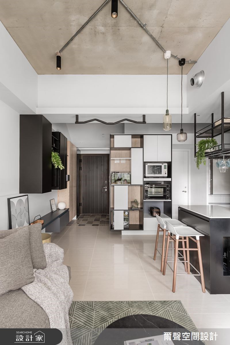 16坪新成屋(5年以下)＿混搭風玄關吧檯案例圖片＿爾聲空間設計＿爾聲_The Harlo之5