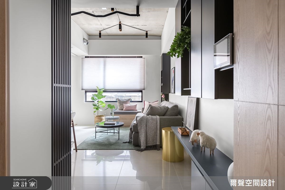 16坪新成屋(5年以下)＿混搭風客廳案例圖片＿爾聲空間設計＿爾聲_The Harlo之7