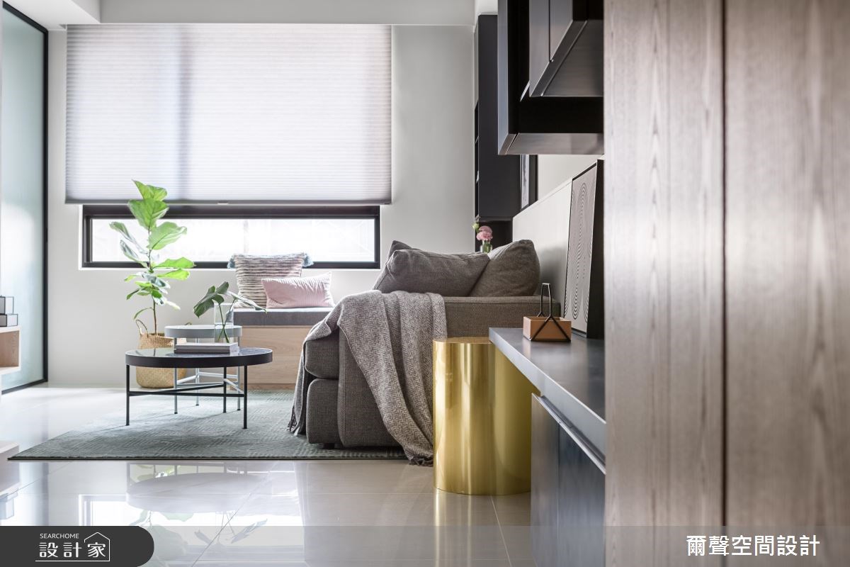 16坪新成屋(5年以下)＿混搭風客廳案例圖片＿爾聲空間設計＿爾聲_The Harlo之9