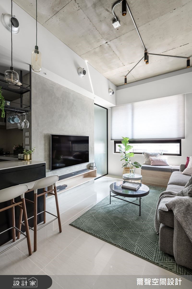 16坪新成屋(5年以下)＿混搭風客廳吧檯案例圖片＿爾聲空間設計＿爾聲_The Harlo之12