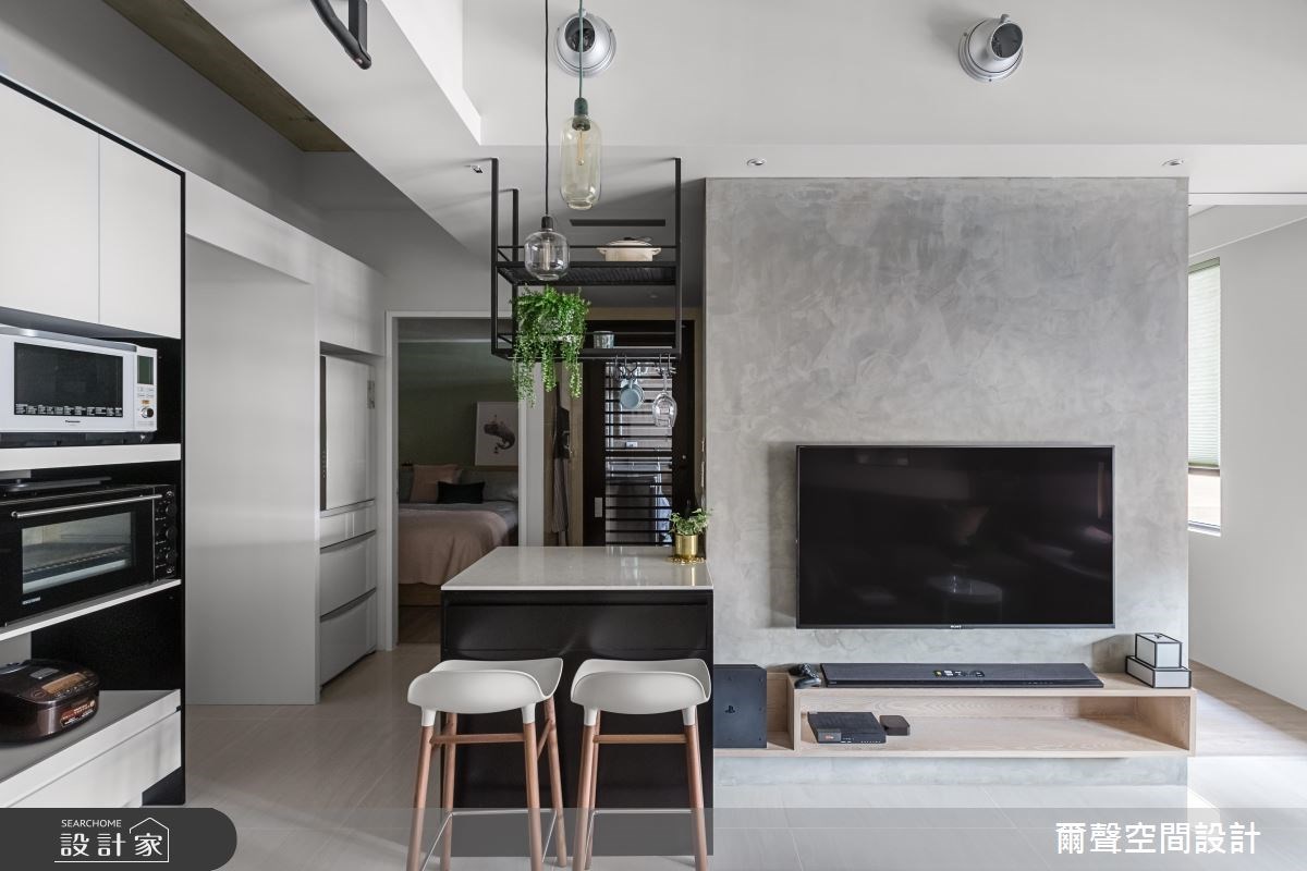 16坪新成屋(5年以下)＿混搭風客廳吧檯案例圖片＿爾聲空間設計＿爾聲_The Harlo之18
