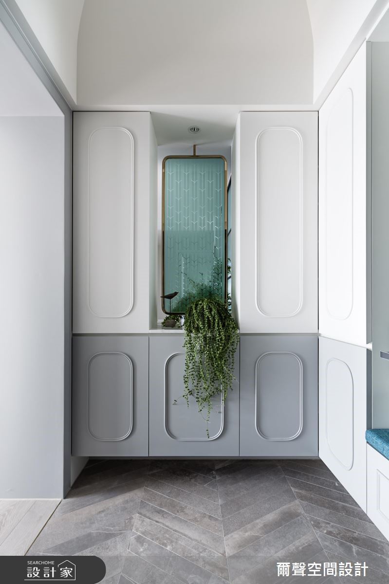 31坪新成屋(5年以下)＿混搭風玄關案例圖片＿爾聲空間設計＿爾聲_The Memory of Majectic Blue  沁藍.晴山之1