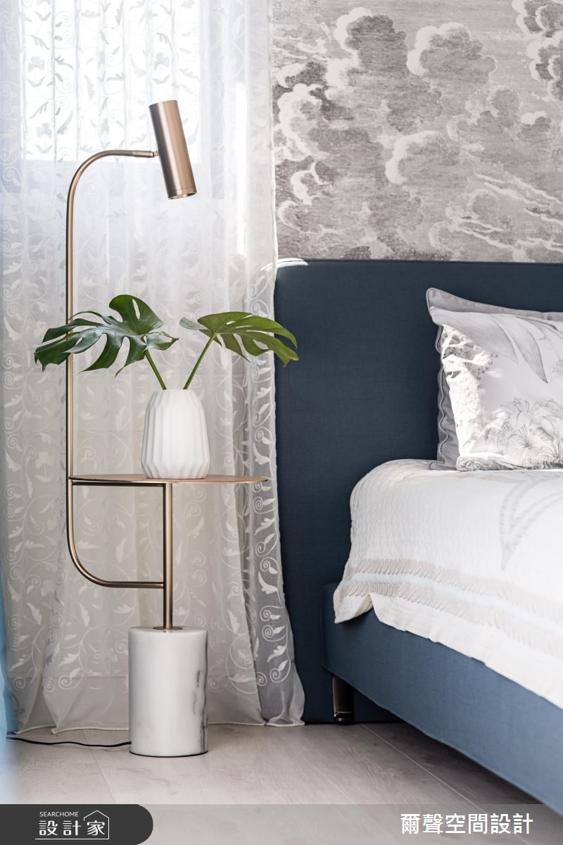 31坪新成屋(5年以下)＿混搭風臥室客房案例圖片＿爾聲空間設計＿爾聲_The Memory of Majectic Blue  沁藍.晴山之8