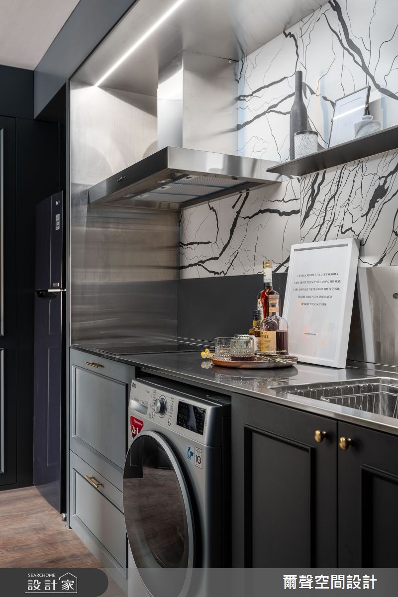 13坪中古屋(5~15年)＿混搭風廚房案例圖片＿爾聲空間設計＿爾聲_Bachelor Pad 十里洋房之2