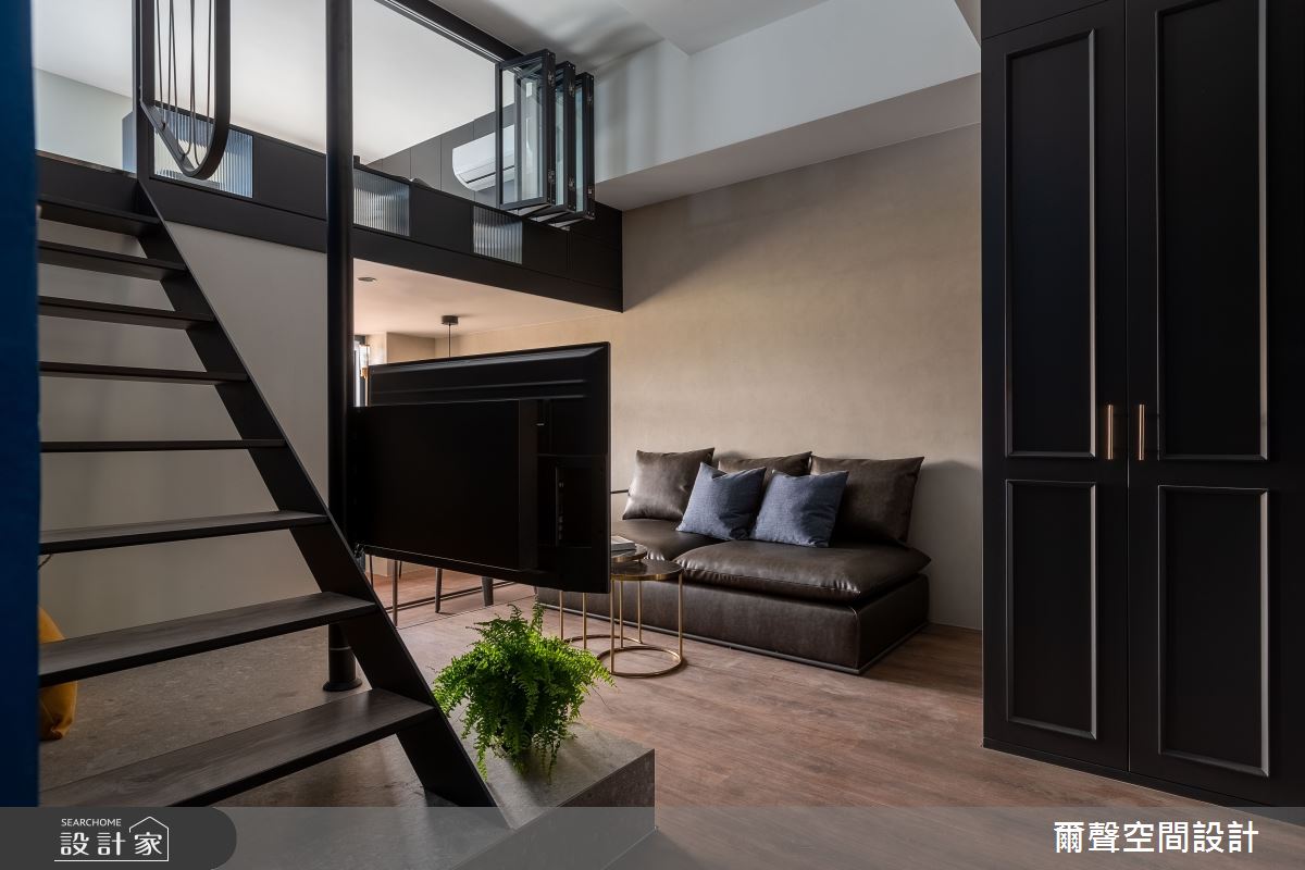13坪中古屋(5~15年)＿混搭風客廳案例圖片＿爾聲空間設計＿爾聲_Bachelor Pad 十里洋房之3