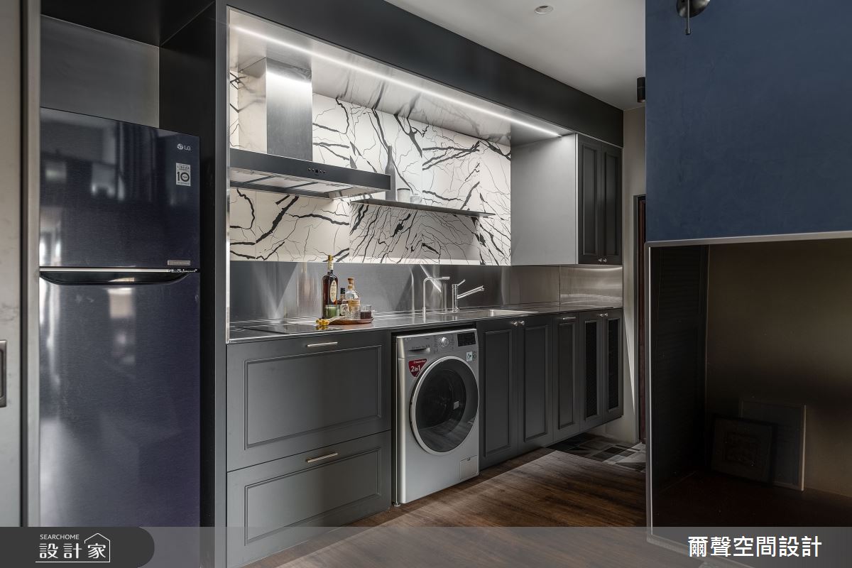 13坪中古屋(5~15年)＿混搭風廚房案例圖片＿爾聲空間設計＿爾聲_Bachelor Pad 十里洋房之6