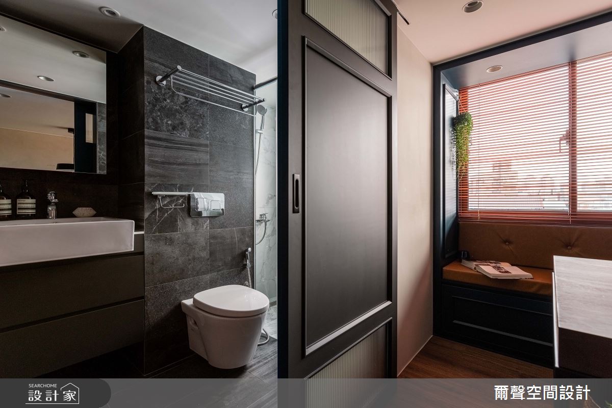 13坪中古屋(5~15年)＿混搭風浴室臥榻案例圖片＿爾聲空間設計＿爾聲_Bachelor Pad 十里洋房之14