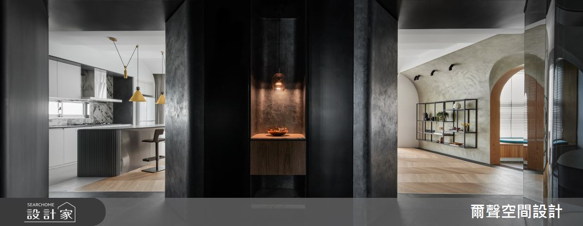 54坪新成屋(5年以下)＿混搭風玄關案例圖片＿爾聲空間設計＿爾聲_House of Chiaroscuro 黑白切之1