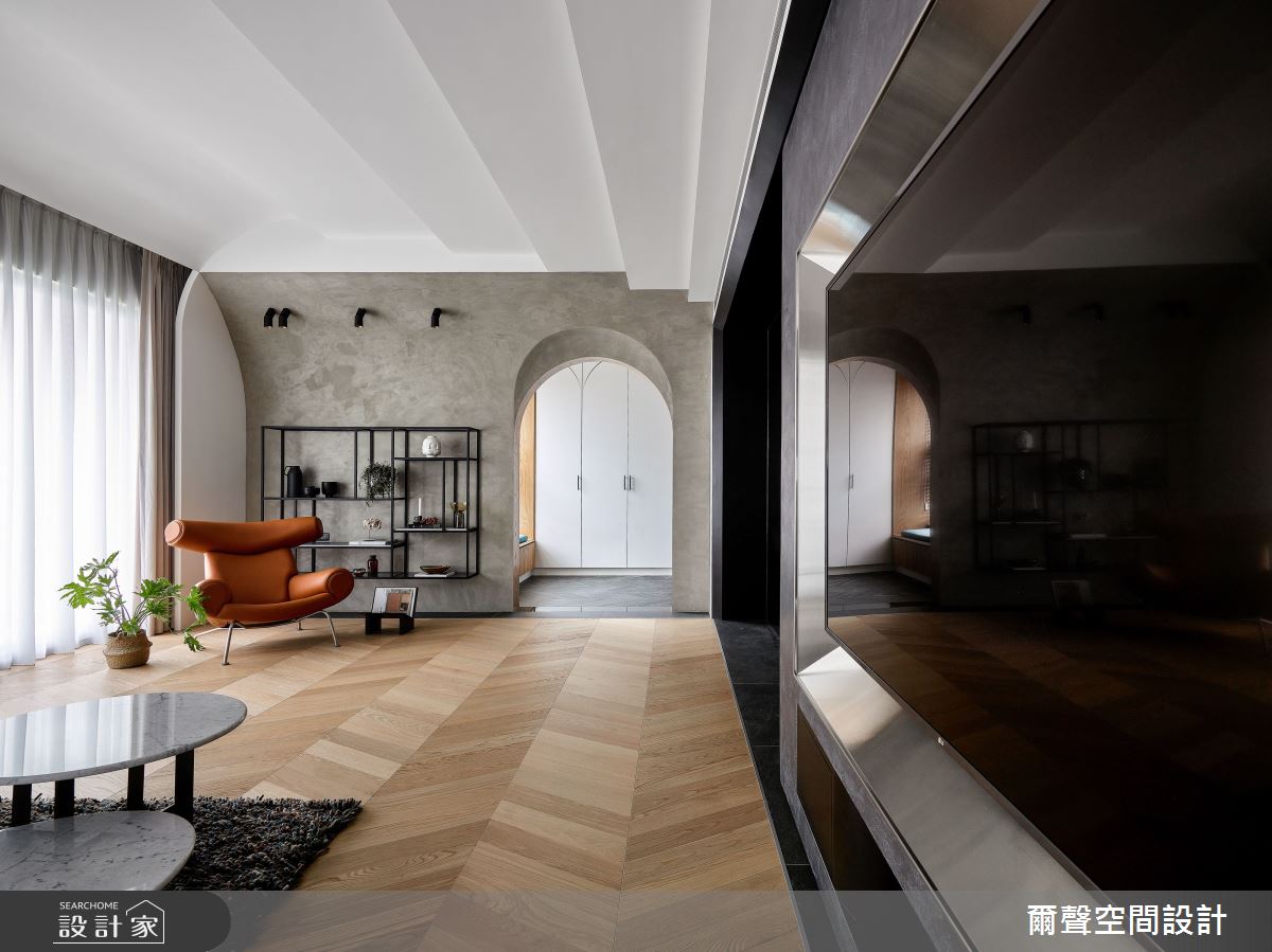 54坪新成屋(5年以下)＿混搭風客廳案例圖片＿爾聲空間設計＿爾聲_House of Chiaroscuro 黑白切之12