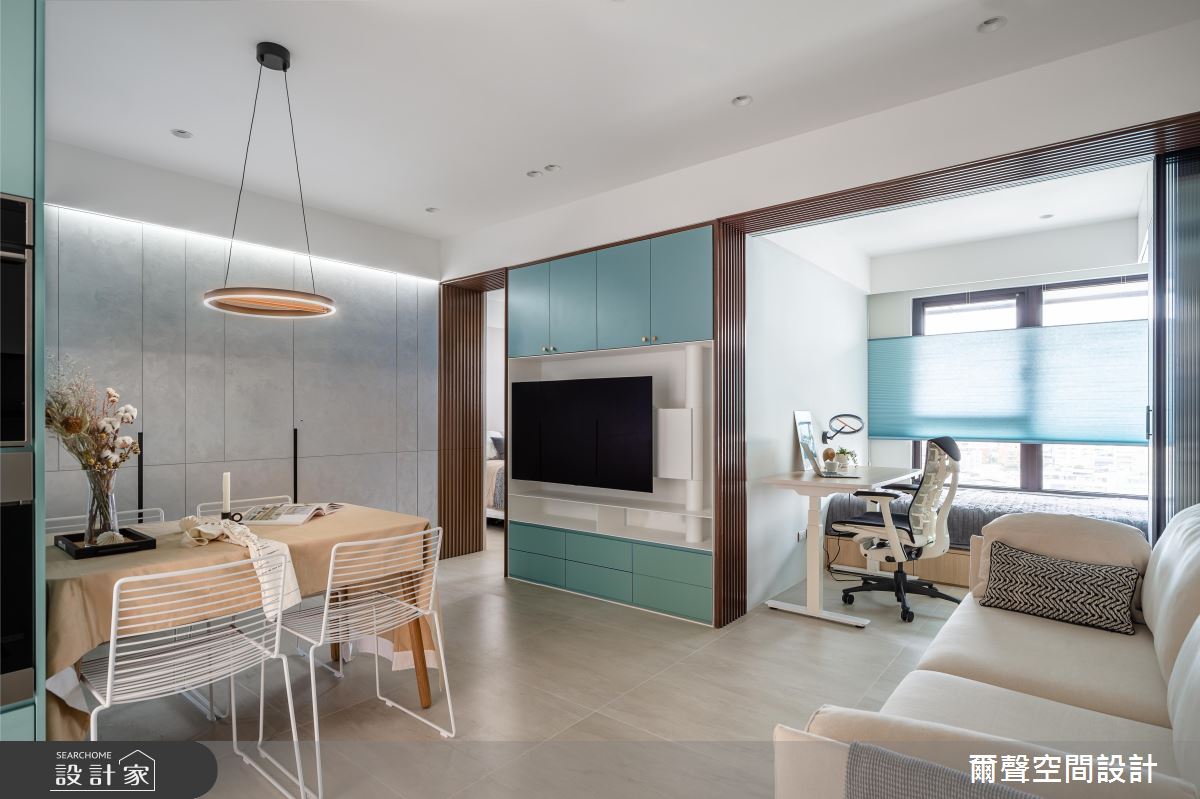 16坪預售屋＿現代風餐廳案例圖片＿爾聲空間設計＿爾聲_Blue Lagoon 一抹藍湖之1