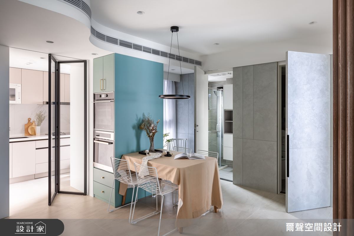 16坪預售屋＿現代風餐廳案例圖片＿爾聲空間設計＿爾聲_Blue Lagoon 一抹藍湖之10