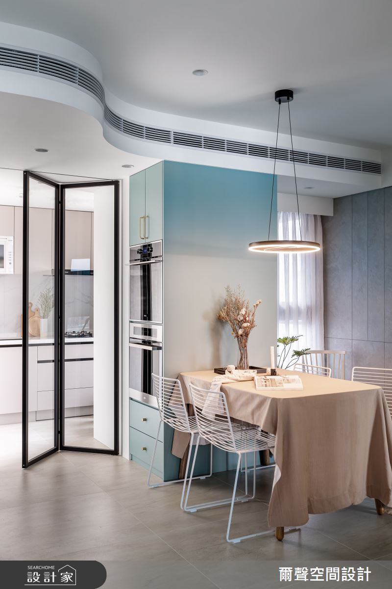 16坪預售屋＿現代風餐廳案例圖片＿爾聲空間設計＿爾聲_Blue Lagoon 一抹藍湖之11