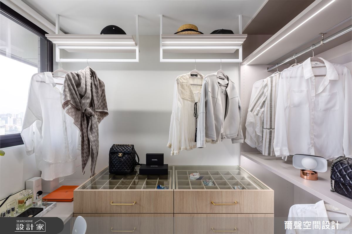 16坪預售屋＿現代風更衣間案例圖片＿爾聲空間設計＿爾聲_Blue Lagoon 一抹藍湖之28