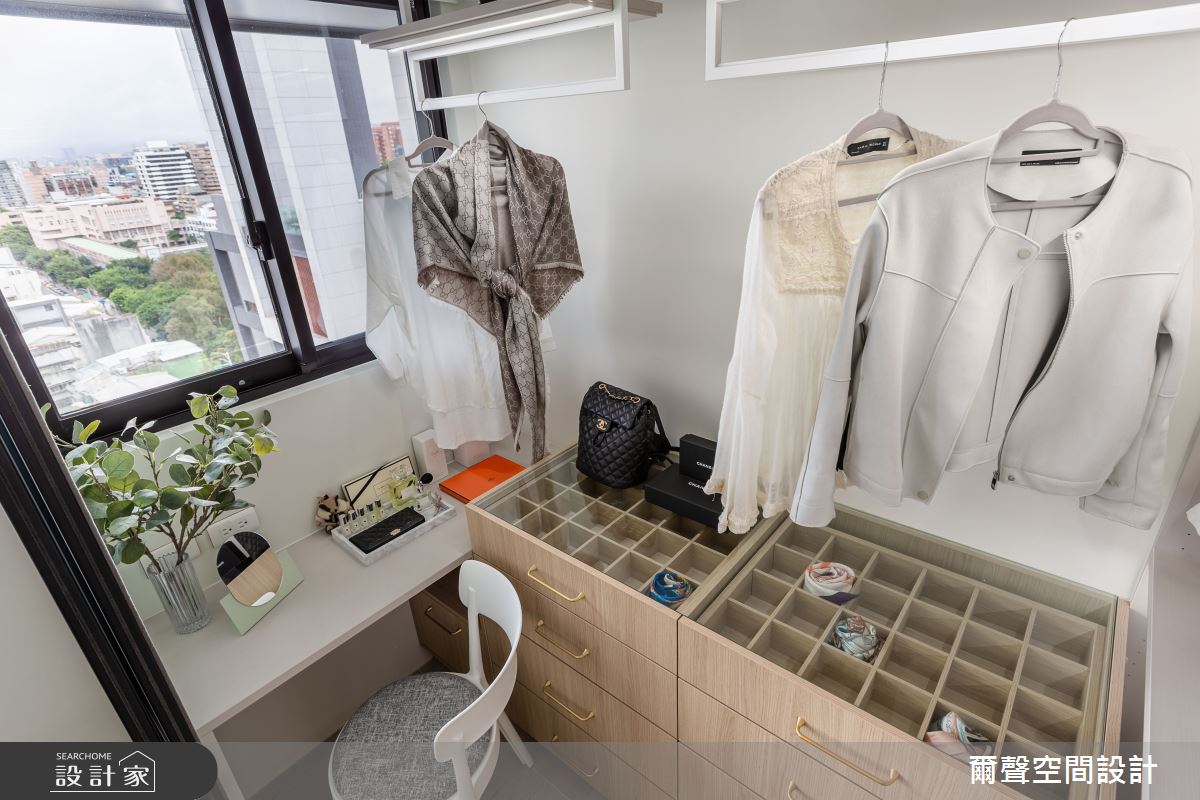 16坪預售屋＿現代風更衣間案例圖片＿爾聲空間設計＿爾聲_Blue Lagoon 一抹藍湖之29