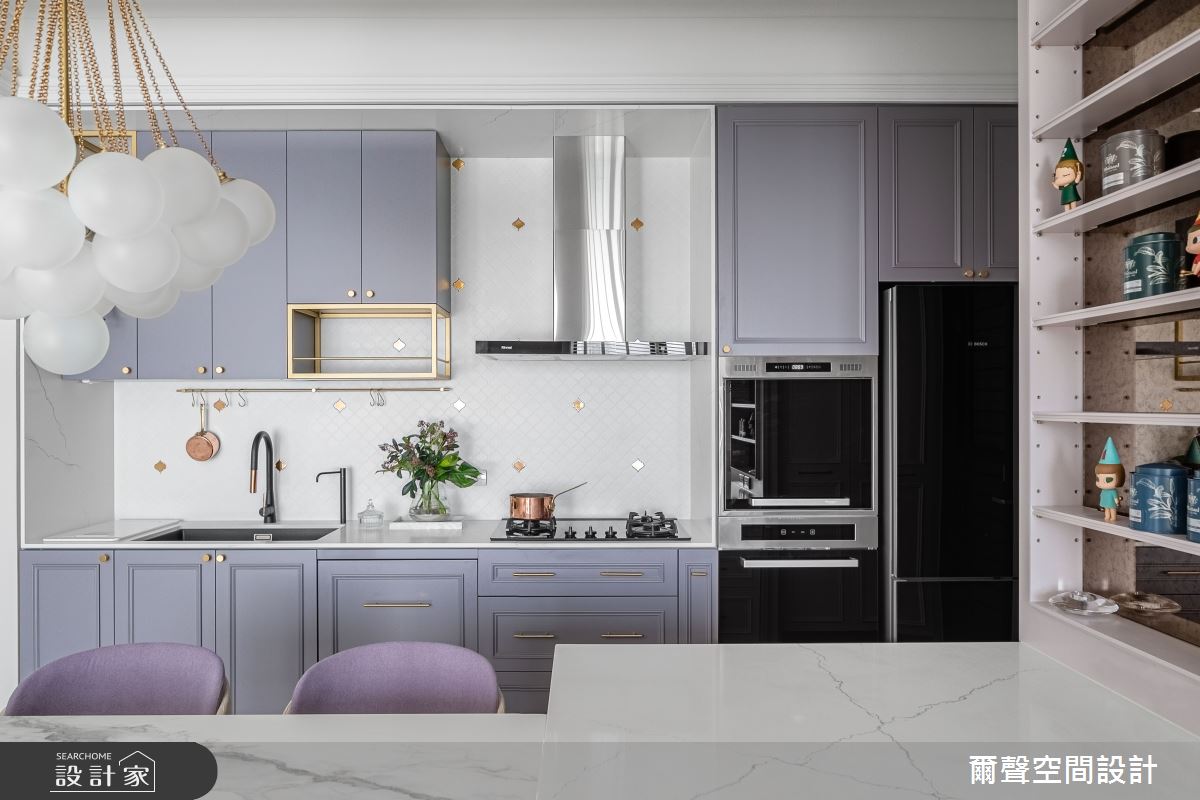 16坪毛胚屋＿法式風餐廳廚房中島案例圖片＿爾聲空間設計＿爾聲_Jolie Boîte 珠寶盒之4