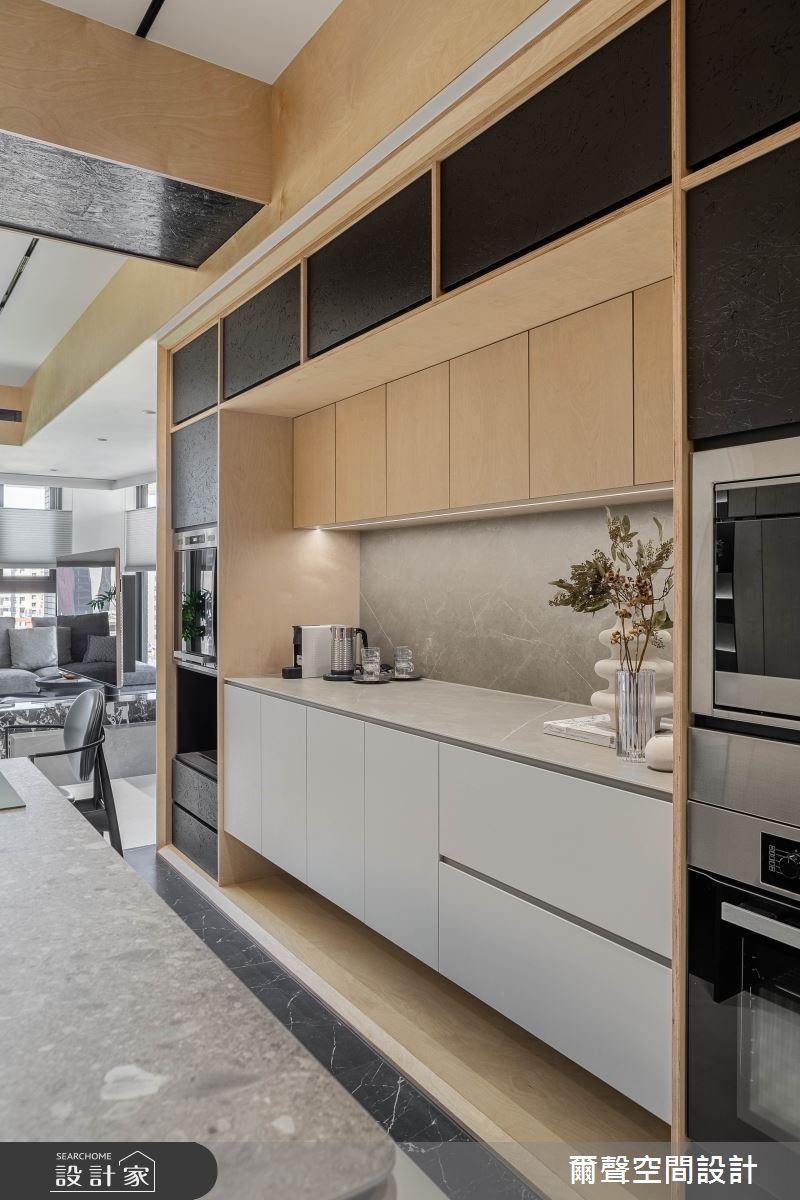 33坪預售屋＿混搭風廚房中島案例圖片＿爾聲空間設計＿爾聲_澳客風 2 - 蒔現 , Kidding Around 2 - Mum & Bubs之3