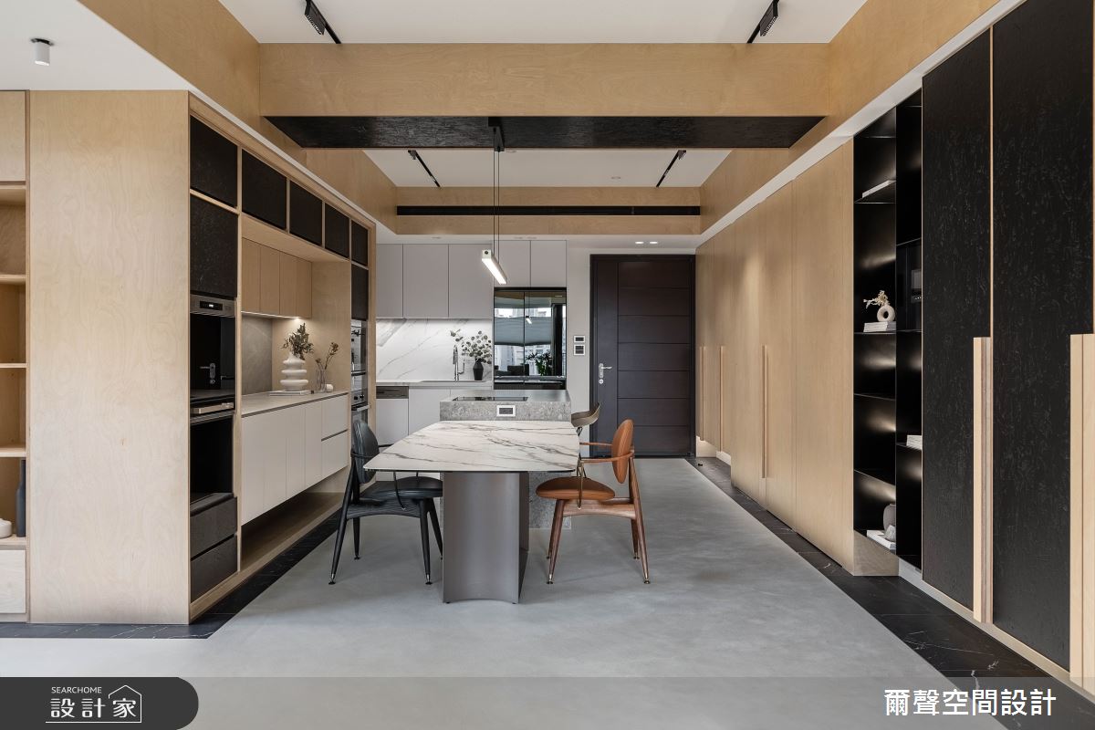 33坪預售屋＿混搭風餐廳廚房中島案例圖片＿爾聲空間設計＿爾聲_澳客風 2 - 蒔現 , Kidding Around 2 - Mum & Bubs之14