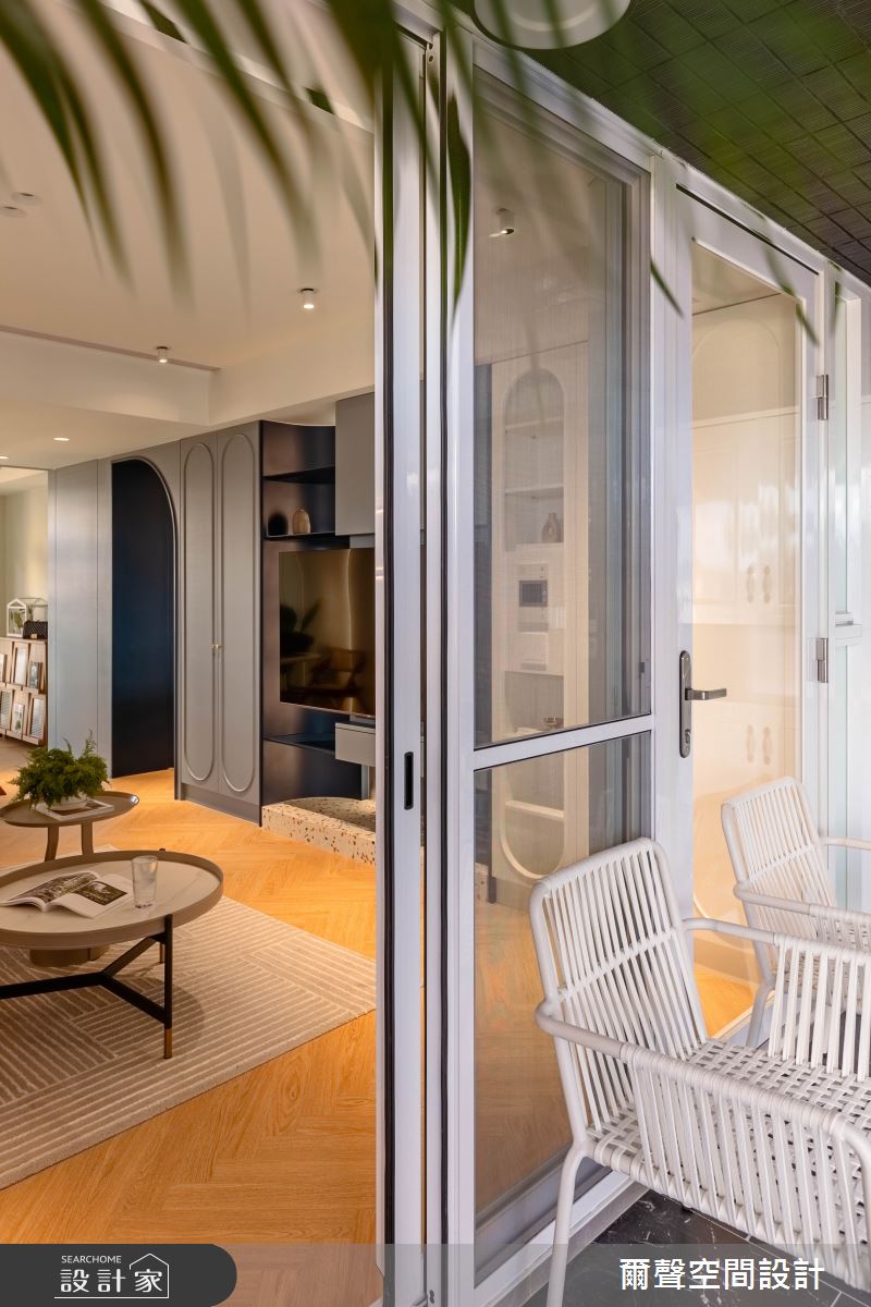 38坪新成屋(5年以下)＿混搭風客廳陽台案例圖片＿爾聲空間設計＿爾聲_Le Harmony 小室美栽之36