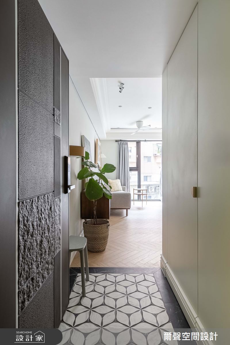 15坪新成屋(5年以下)＿澳客風玄關案例圖片＿爾聲空間設計＿爾聲_香培玉琢之1