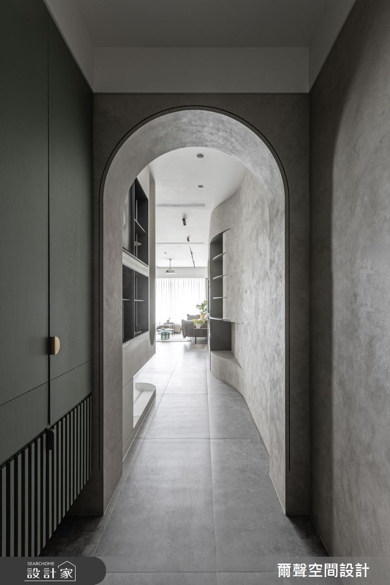 44坪新成屋(5年以下)＿現代風玄關案例圖片＿爾聲空間設計＿爾聲_浮光漾影之2