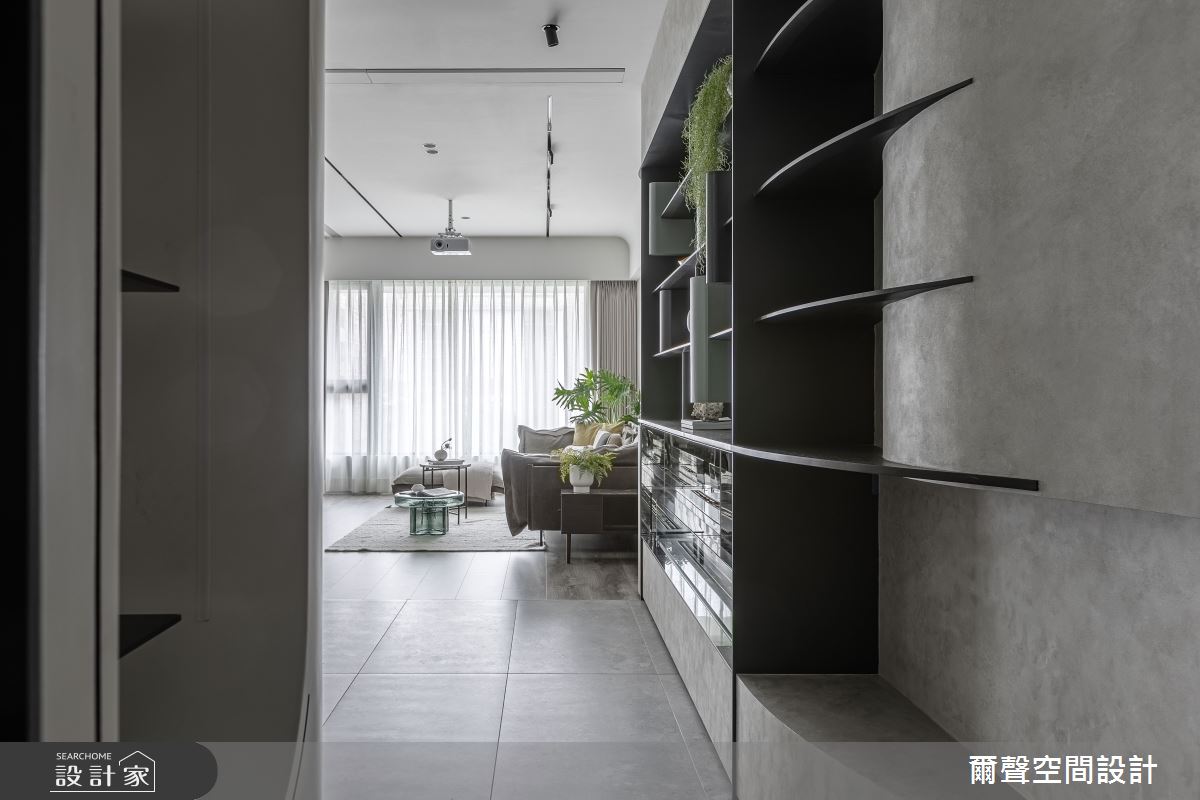 44坪新成屋(5年以下)＿現代風玄關客廳案例圖片＿爾聲空間設計＿爾聲_浮光漾影之3