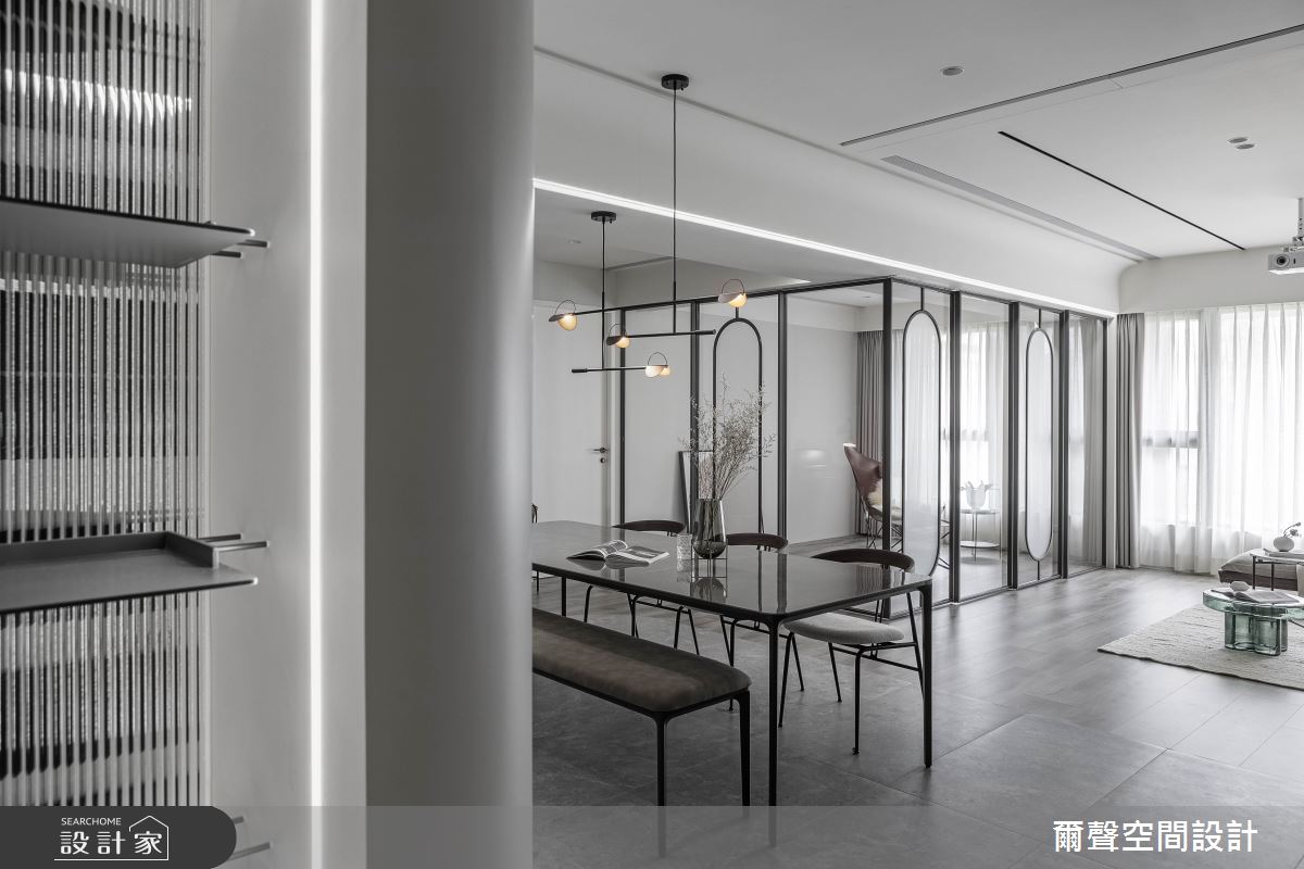 44坪新成屋(5年以下)＿現代風餐廳案例圖片＿爾聲空間設計＿爾聲_浮光漾影之4