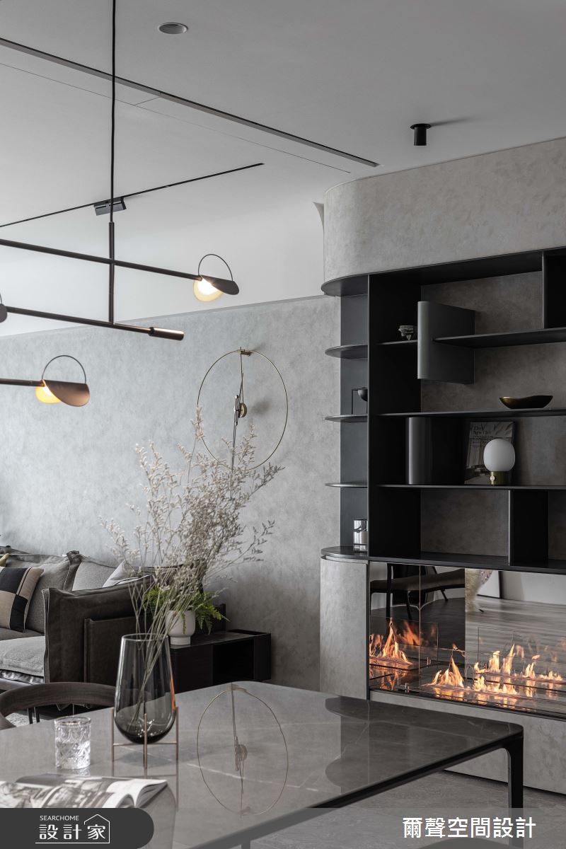 44坪新成屋(5年以下)＿現代風客廳餐廳案例圖片＿爾聲空間設計＿爾聲_浮光漾影之5