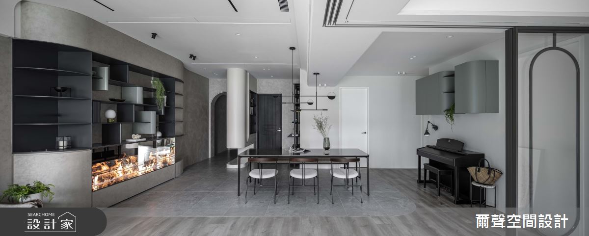 44坪新成屋(5年以下)＿現代風餐廳案例圖片＿爾聲空間設計＿爾聲_浮光漾影之8