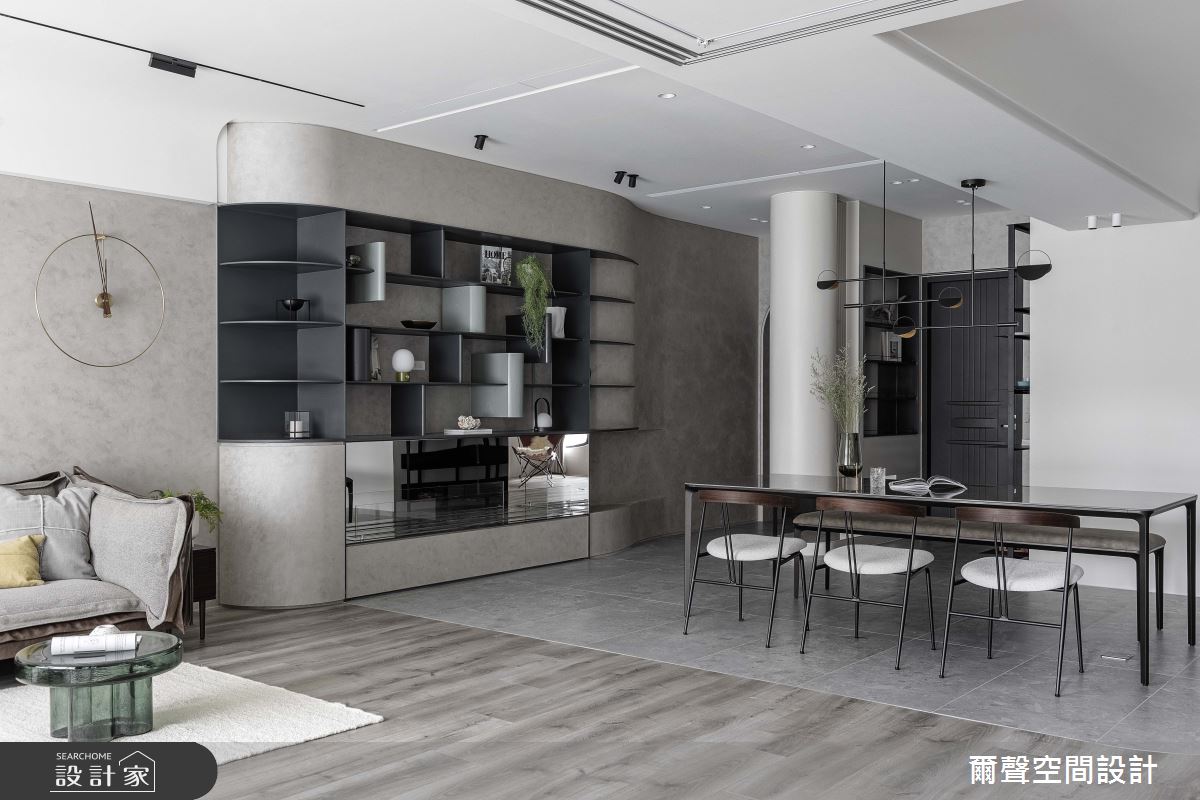 44坪新成屋(5年以下)＿現代風客廳餐廳案例圖片＿爾聲空間設計＿爾聲_浮光漾影之11