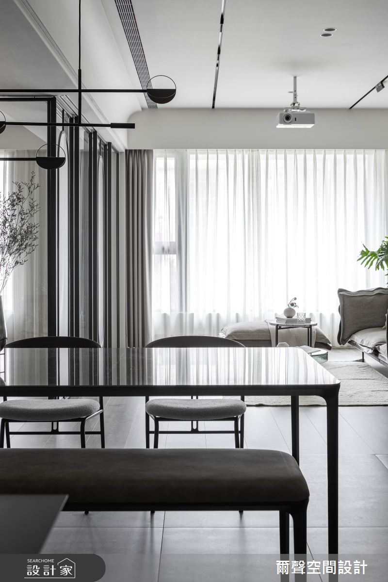 44坪新成屋(5年以下)＿現代風客廳餐廳案例圖片＿爾聲空間設計＿爾聲_浮光漾影之22