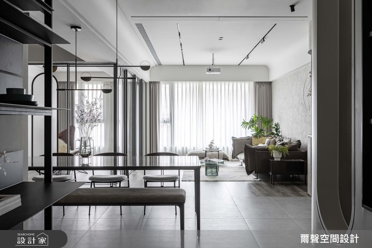 44坪新成屋(5年以下)＿現代風客廳餐廳多功能室案例圖片＿爾聲空間設計＿爾聲_浮光漾影之23